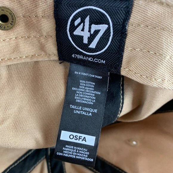 Arizona Diamondbacks MLB Beige 47 Brand Clean Up Relaxed Fit Strapback Hat - Picture 6 of 6